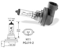 Žarnica 12v h11 55w pgj19-2 - lucas