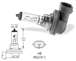 Žarnica 12v h8 35w pgj19-1 - lucas