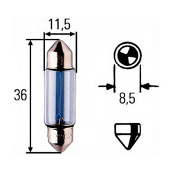 Žarnica 12v c5w sv8,5-8 11x36mm sulfit - trifa