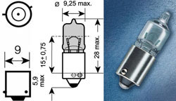 Žarnica 12v h6w bax9s - osram