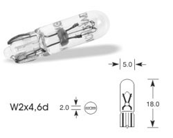 Žarnica 24v w1,2w w2x4,6d - trifa