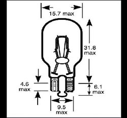 Žarnica 12v w16w (18w) - trifa