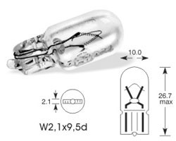 Žarnica 24v w3w w2,1x9,5d - lucas